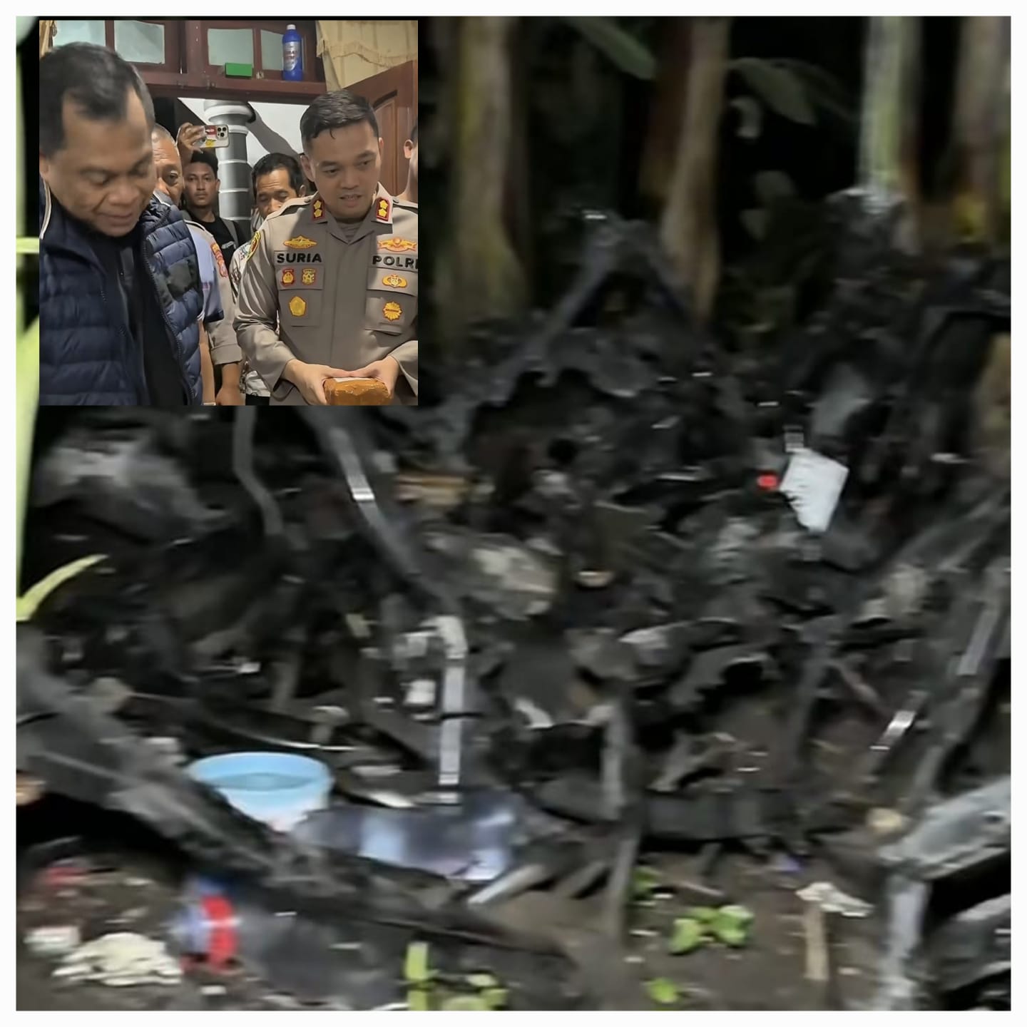 DISITA: Rangka motor yang ditemukan di gudang mutilasi motor kawasan Nganjuk. Polrestabes Surabaya beserta Polres Nganjuk membongkar kasus ini.(IST/RADAR SURABAYA)