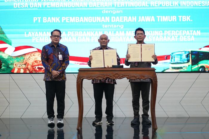 SAH: Bank Jatim resmi lakukan penandatanganan Perjanjian Kerja Sama dengan Direktorat Jenderal Pembangunan Desa dan Perdesaan Kementerian Desa dan Pembangunan Daerah Tertinggal RI.