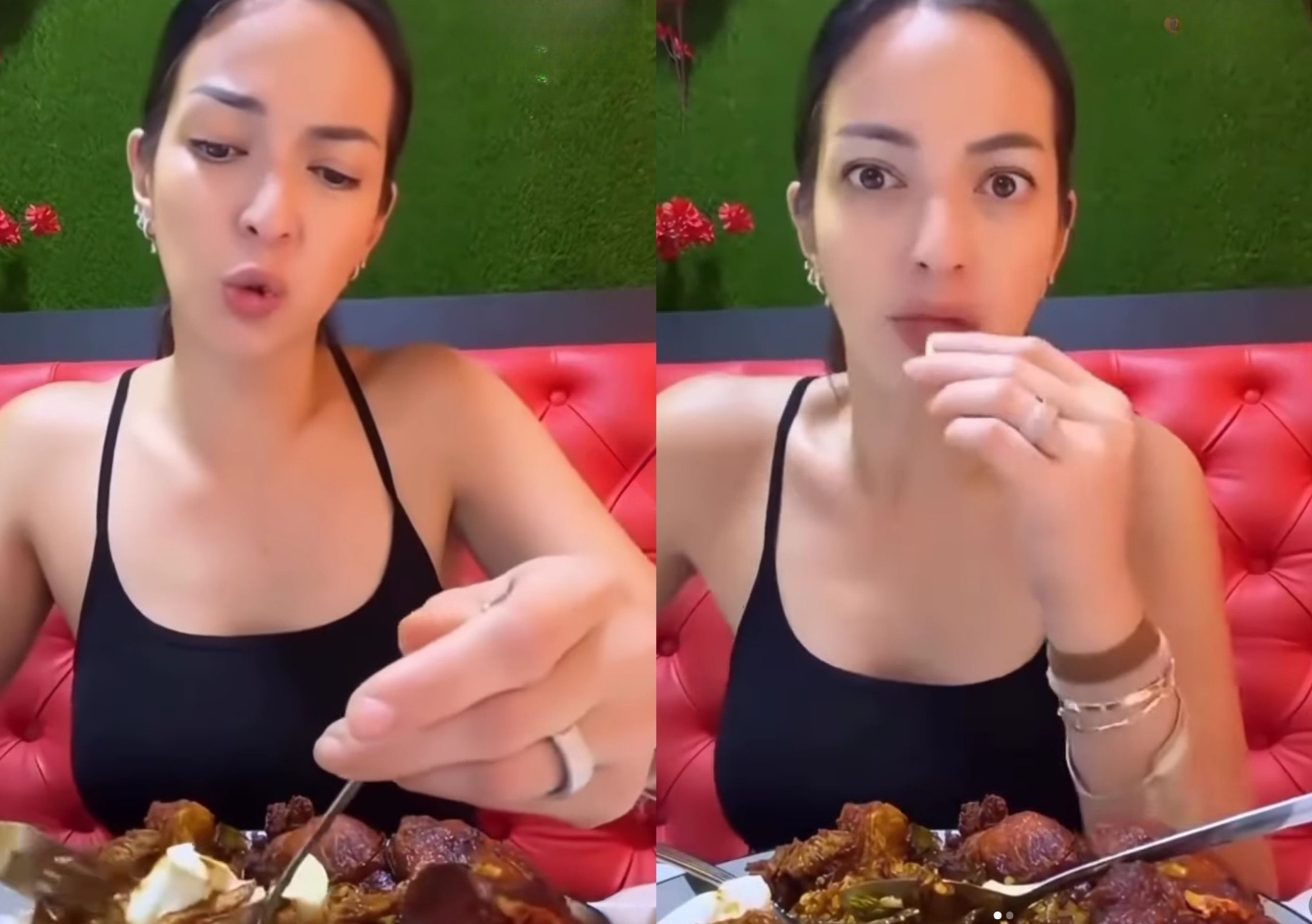 Gestur Nia Ramadhani saat makan yang terlihat gelisah mengundang sorotan dan komentar warganet.