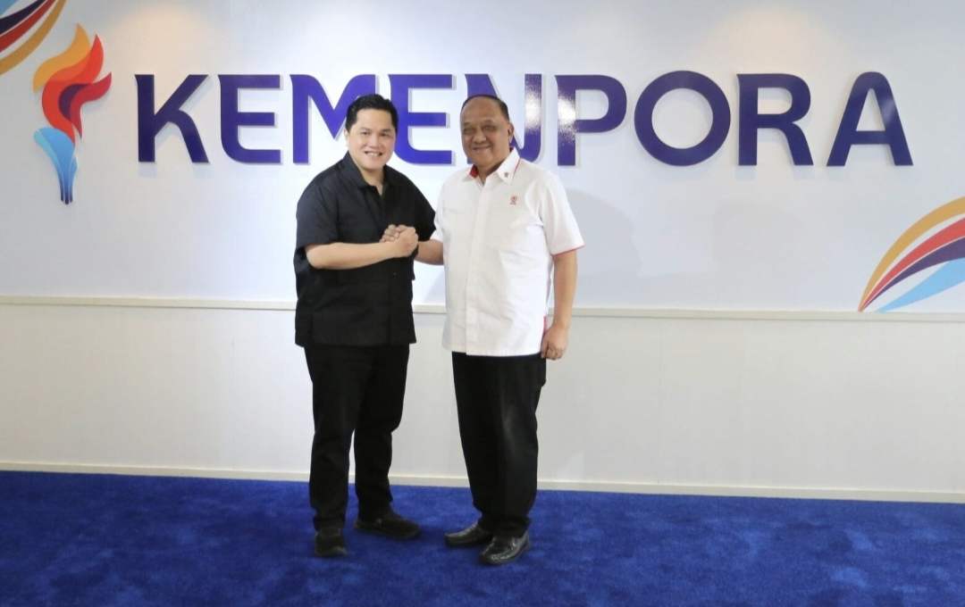 Menpora Erick Thohir menerima laporan progres PON XXII NTT-NTB 2028.