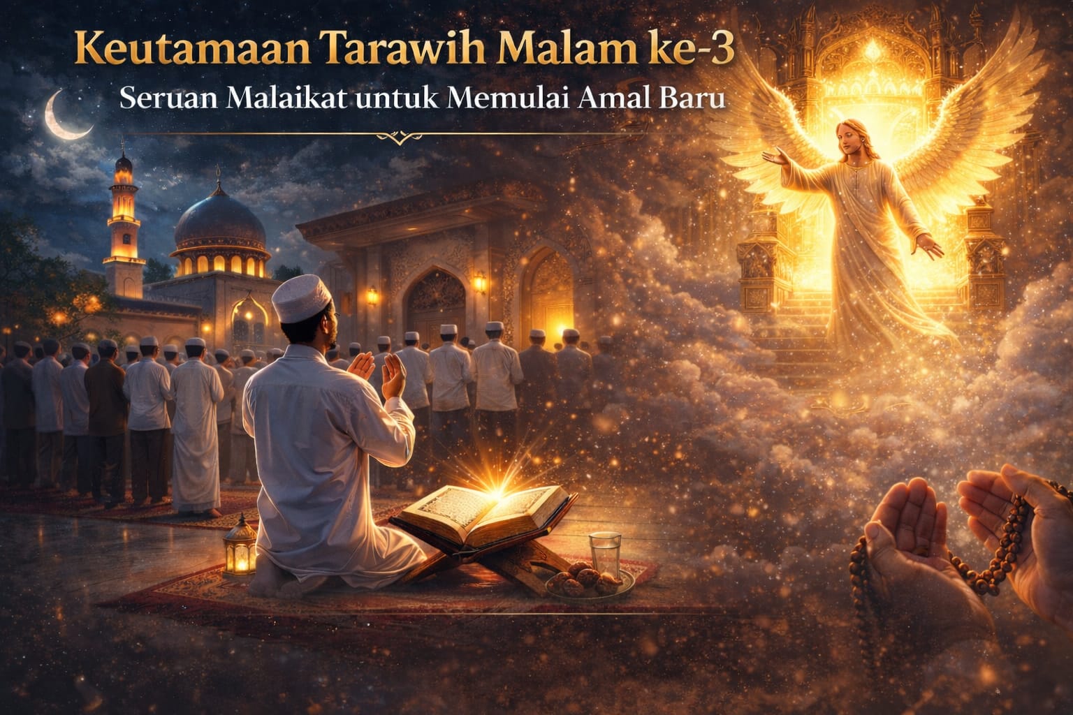 Malam ketiga tarawih disebut membawa seruan dari bawah &lsquo;Arasy dan janji ampunan.