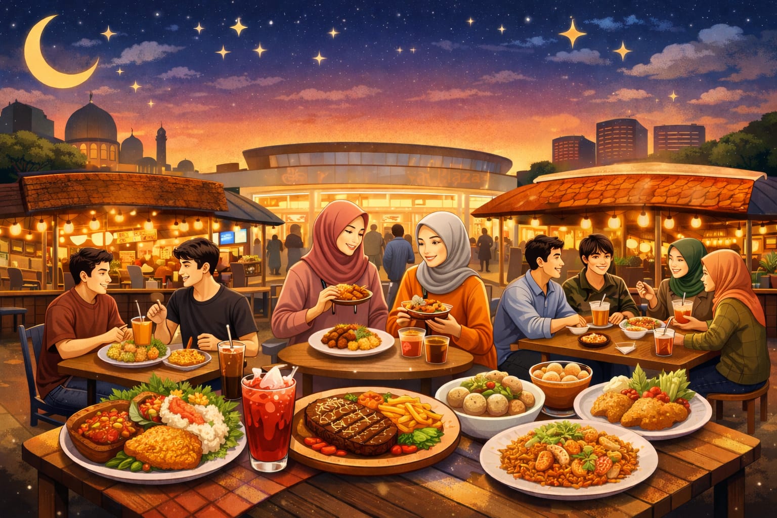 Ilustrasi: Sentra Kuliner spot bukber mahasiswa.