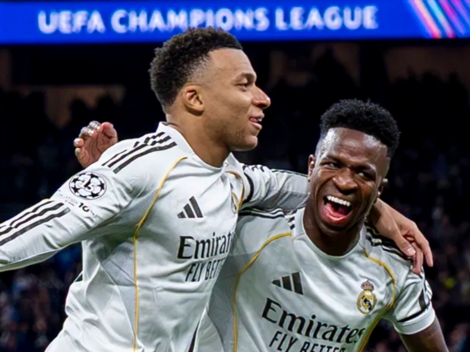 Kylian Mbappe dan Vinicius Junior jadi andalan Real Madrid saat menjamu Benfica. 