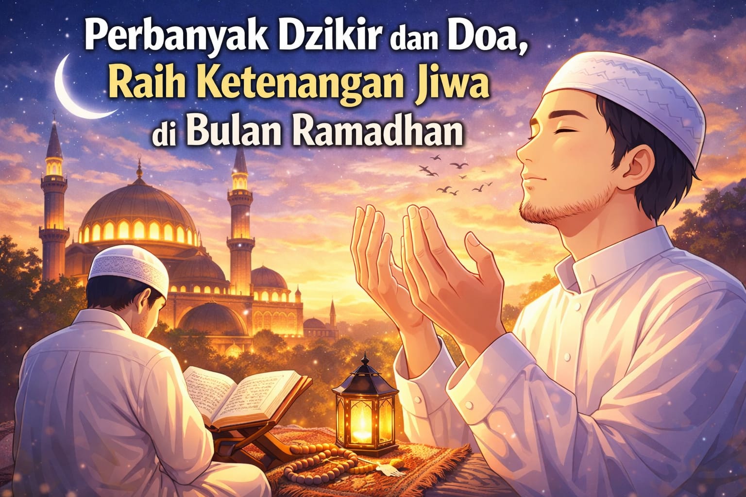 Khusyuk : Umat Muslim memperbanyak dzikir dan doa saat bulan Ramadhan untuk meraih ketenangan jiwa dan mendekatkan diri kepada Allah SWT.