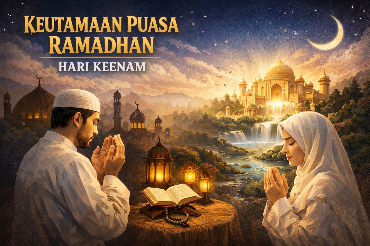 Ilustrasi: Keutamaan Puasa Ramadan Hari Keenam.