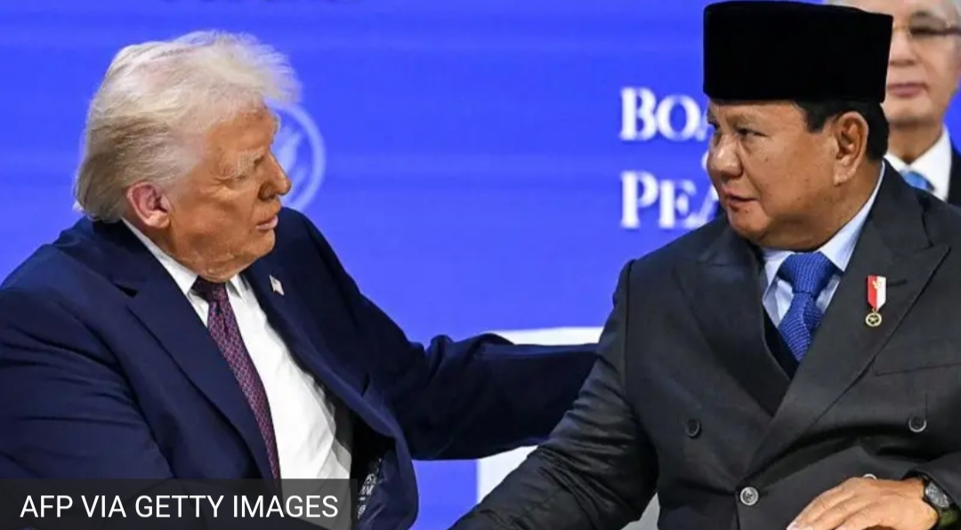 Presiden Donald Trump dan Presiden Prabowo Subianto dalam pertemuan World Economic Forum di Davos, 22 Januari 2026.