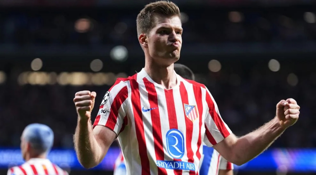 Alexander Sorloth jadi bintang kemenangan Atletico Madrid. 