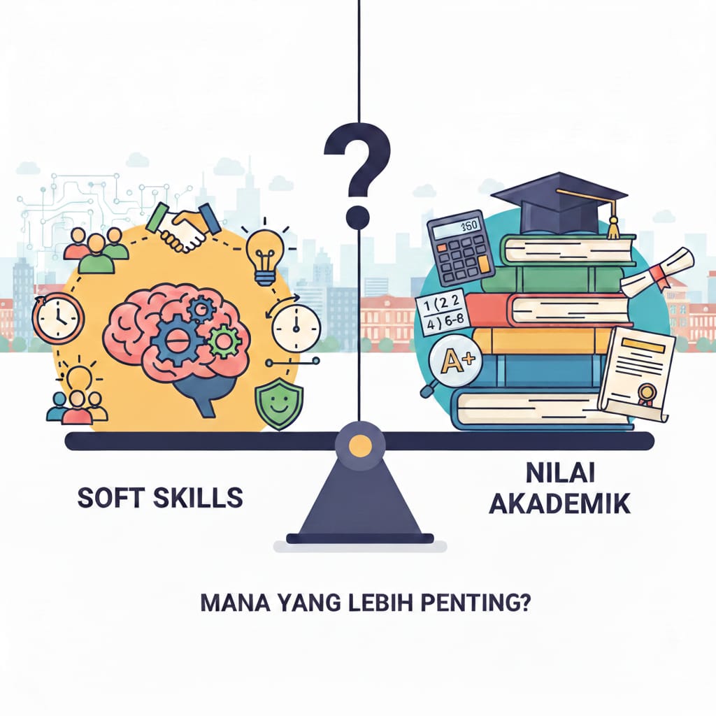  Ilustrasi Soft Skills vs Nilai Akademik.