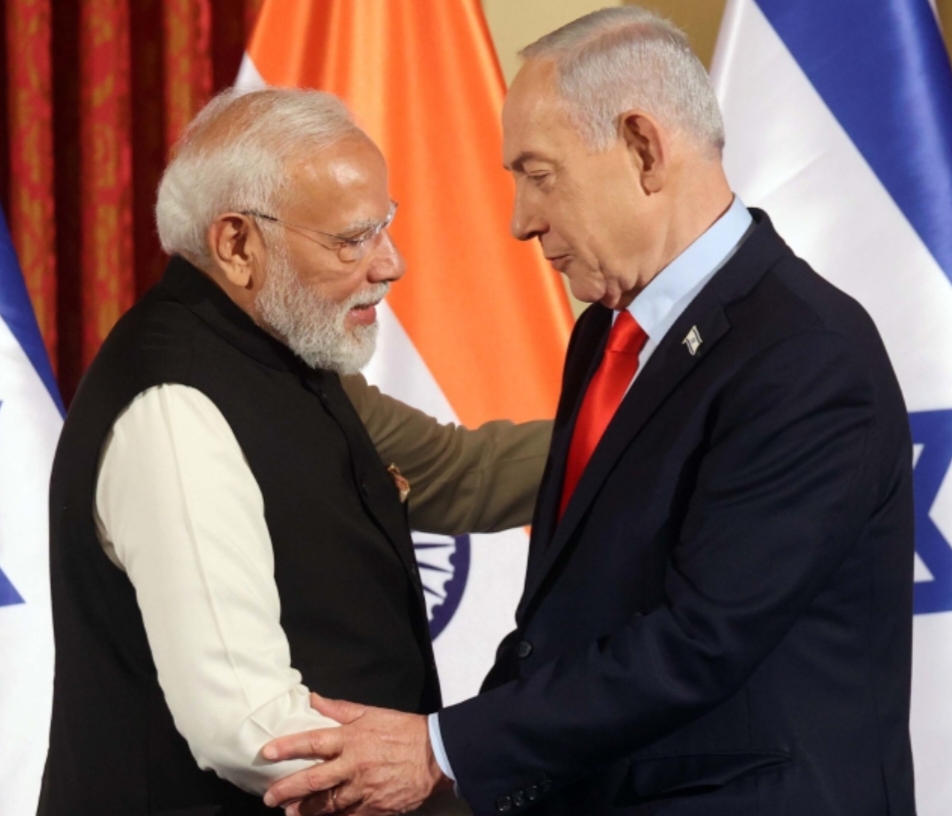 Narendra Modi dan Benjamin Netanyahu. 