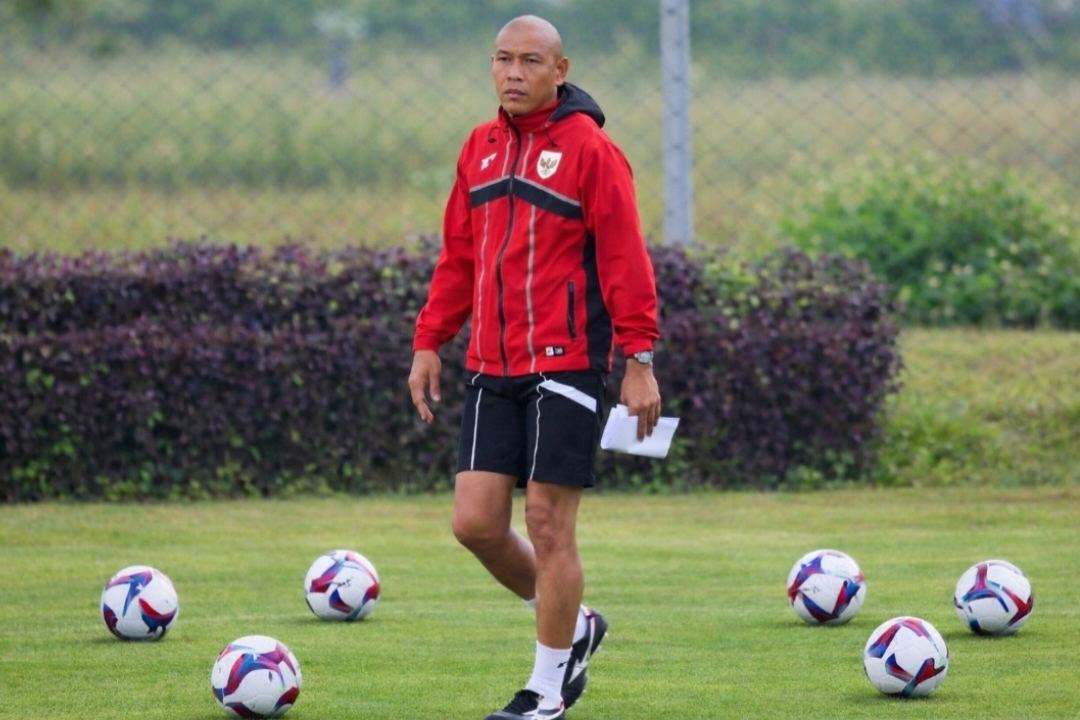 Pelatih Timnas U-20 Nova Arianto. 