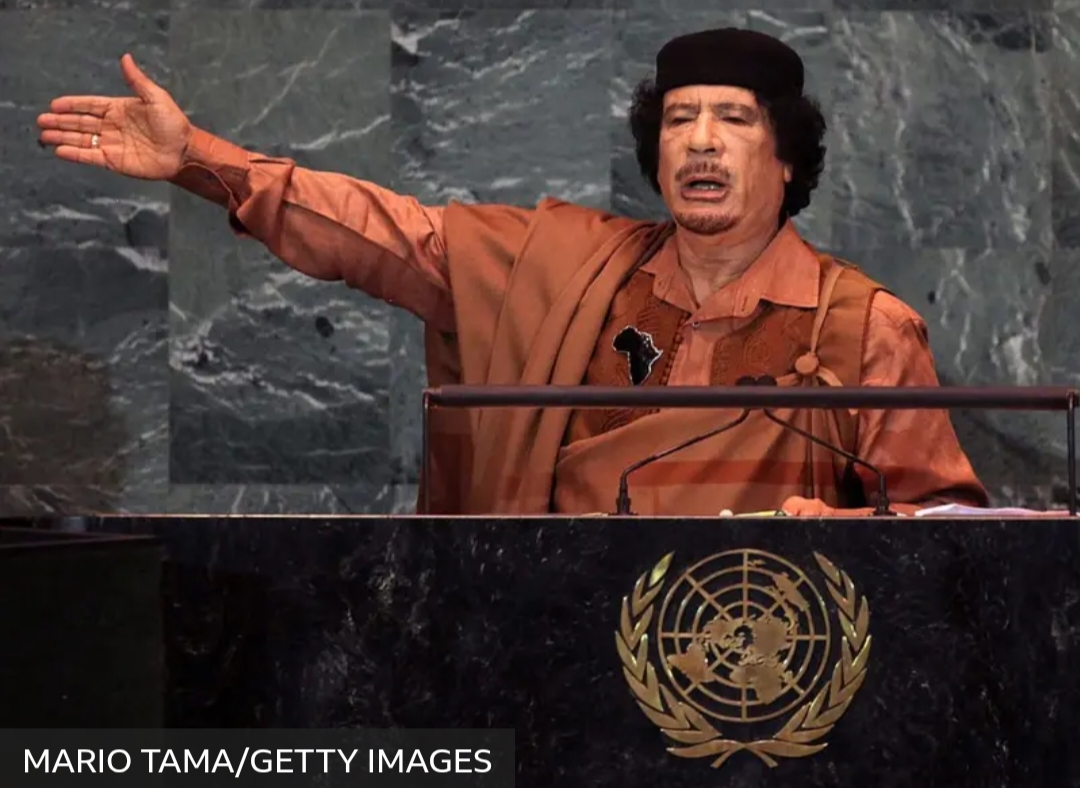 Pemimpin Libya Muammar Ghadaffi yang akhirnya tewas pada 2011.