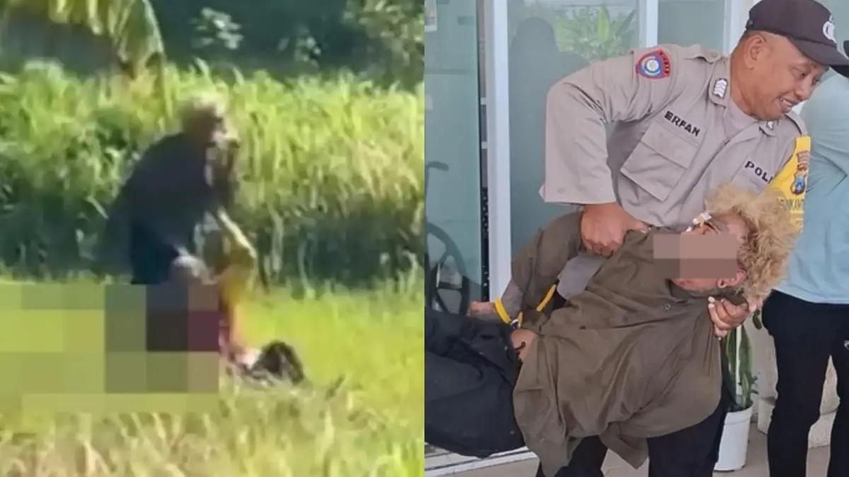 ISTIMEWA
Video viral lansia dibacok anak punk di Jombang (kiri). Pelaku diamankan polisi usai diamuk massa.