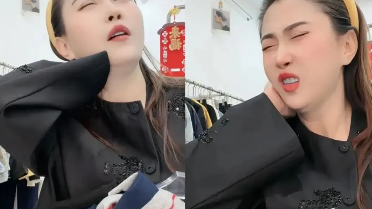 Selebgram asal China, Wang Yefei mengeluhkan sakit leher dan kepala saat livestreaming hingga kemudian dinyatakan meninggal dunia. (WEIBO)