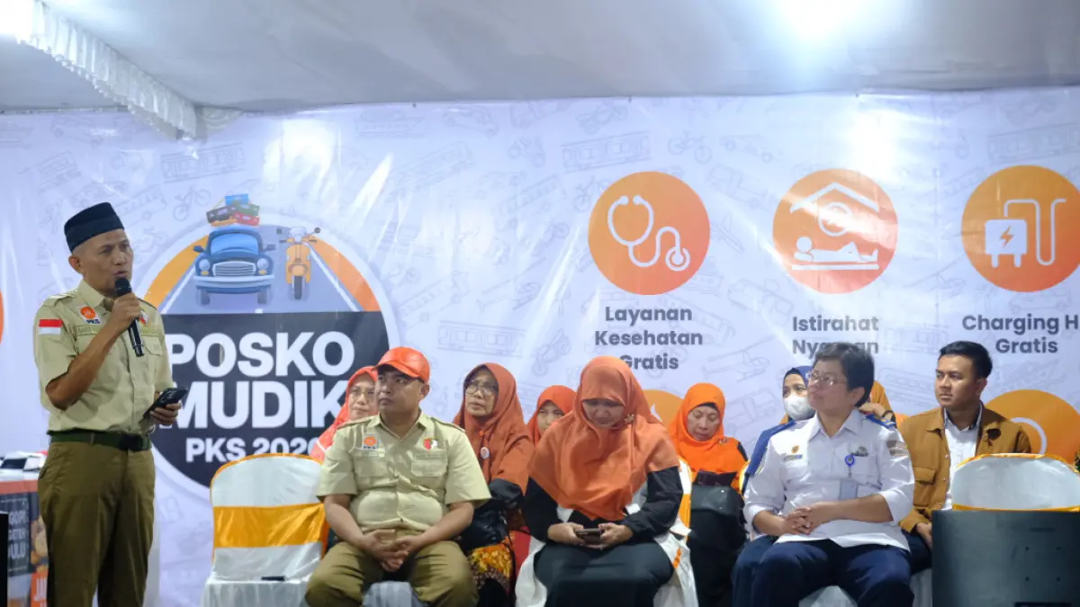 SEHAT: DPW Partai Keadilan Sejahtera (PKS) Jawa Timur menghadirkan layanan istimewa bagi para pemudik dengan membuka Posko Mudik Lebaran 2026 di Terminal Purabaya atau Bungurasih, Rabu (11/3).