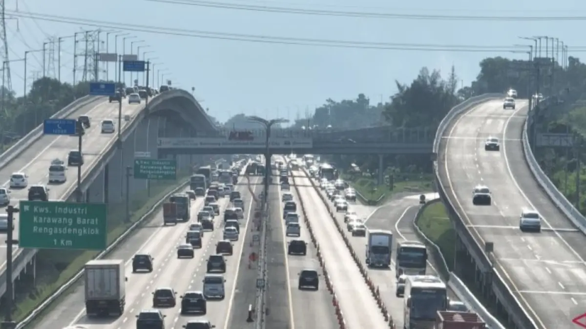 Jasa Marga melaporkan volume lalu lintas yang kembali ke wilayah Jabotabek pada periode H-10 hingga H+2 libur Idul Fitri 1447 H/2026 atau 11-23 Maret 2026 mencapai 1.702.500 kendaraan, Jakarta, Selasa (24/3/2026). ANTARA/HO-Jasa Marga 