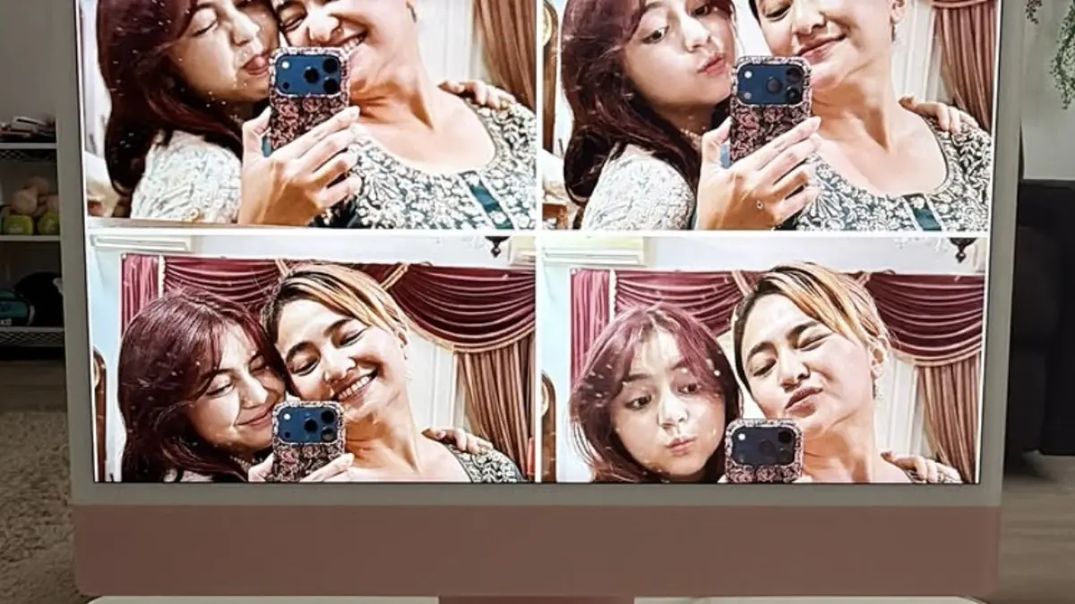Postingan Marshanda di media sosialnya yang menunjukkan foto dirinya dan Sienna usai buka hijab. (Instagram/@marshanda99)