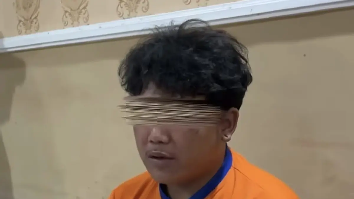KAWAKAN: Tersangka MFA mengaku sudah jambret sebanyak 106 kali. Ia ditangkap usai melakukan aksi begal di Jalan Arjuno, Surabaya. (IST/RADAR SURABAYA)