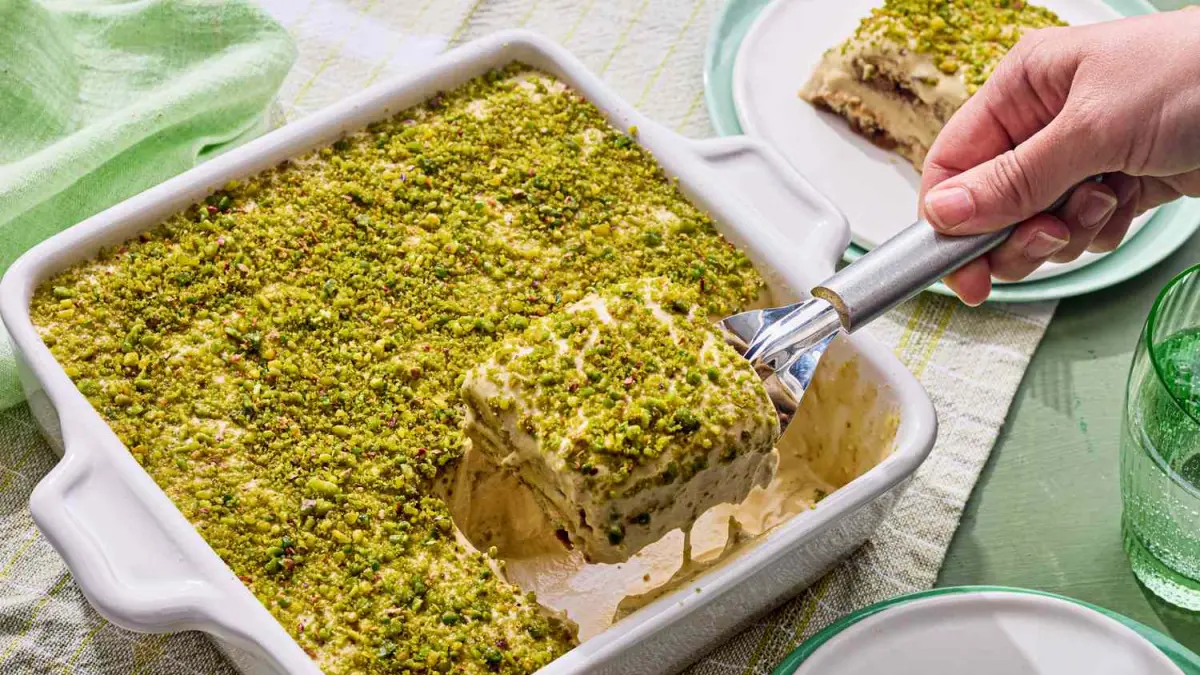 Dessert: Pistachio Tiramisu.