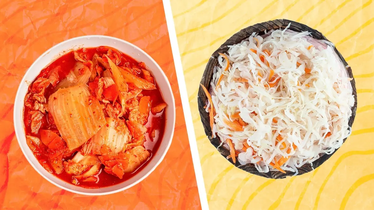 Makanan: Kimchi dan Sauerkraut.