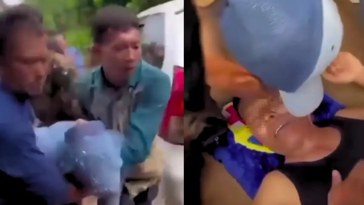 Potongan video yang memperlihatkan korban usai dikeroyok preman. (INSTAGRAM)