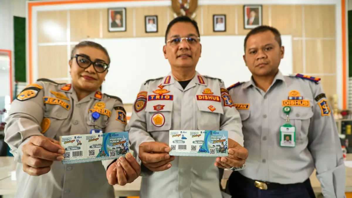 DICETAK: Penampakan voucher digital anti-pungli untuk parkir nontunai yang segera dicetak oleh Dishub Surabaya.(IST/RADAR SURABAYA)