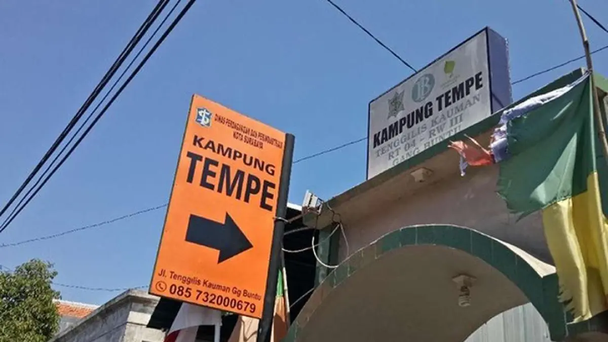 Kampung tempe di Tenggilis Kauman.