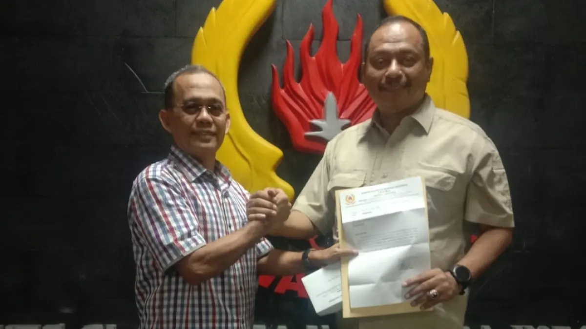 Ketua PORDI Jatim M Alyas (kiri) bersama Ketua KONI Jatim Muhammad Nabil. 