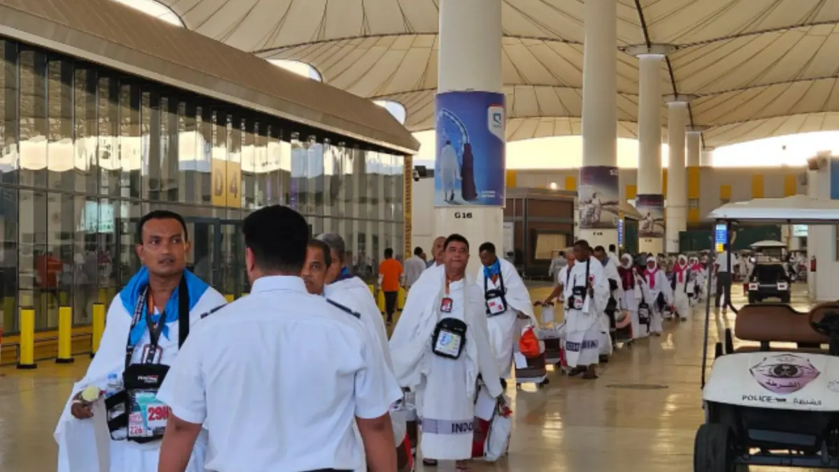 Jemaah Haji ketika tiba di tanah suci. (MEDIA CENTER HAJI)