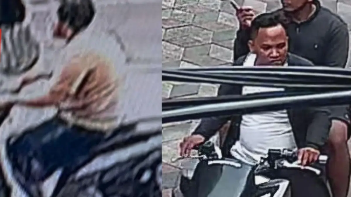 DIRINGKUS: Tersangka curanmor di Jalan Kalimas Udik, Surabaya, akhirnya ditangkap. Ia sempat DPO usai kabur setelah viral di medsos.(IST/RADAR SURABAYA)