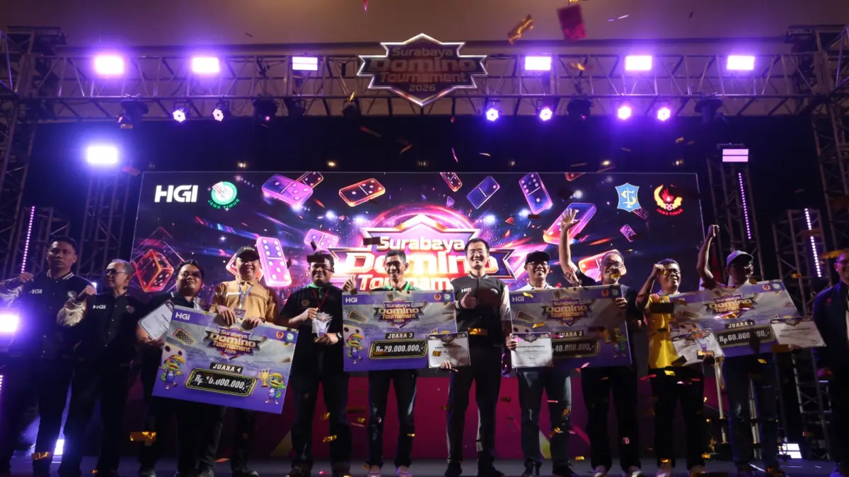 JUARA: Para pemenang  Surabaya Domino Tournament 2026. 