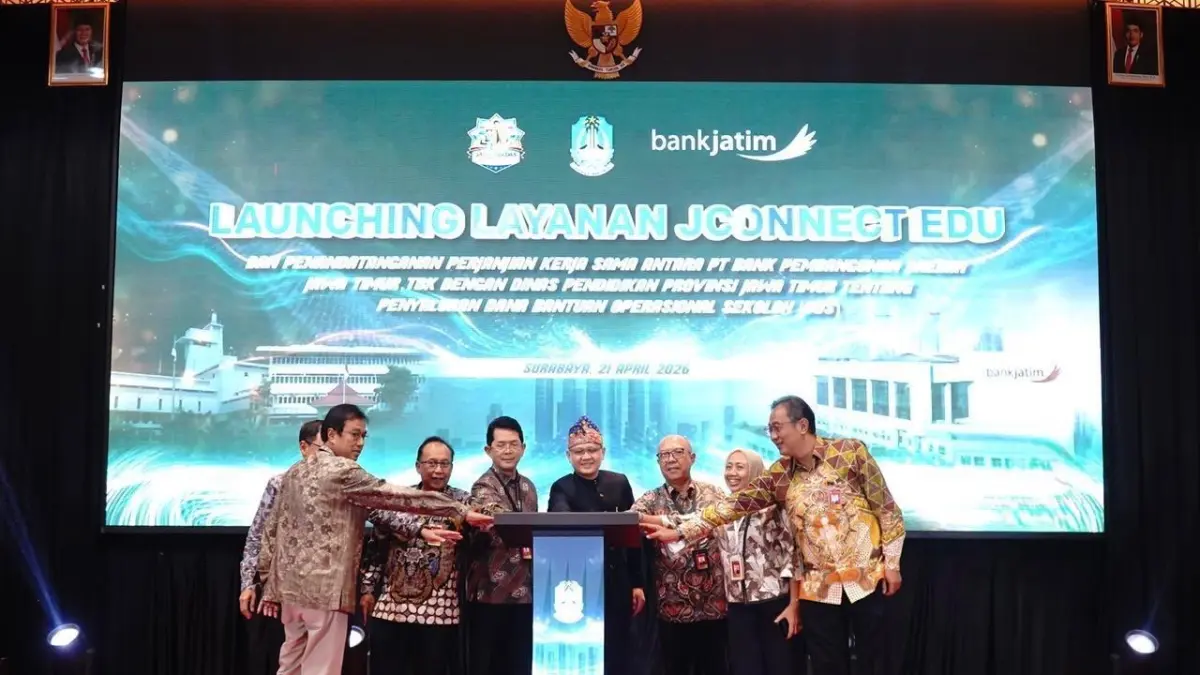 INOVATIF: PT Bank Pembangunan Daerah Jawa Timur Tbk atau Bank Jatim resmi meluncurkan layanan JConnect Edu sebagai platform terintegrasi untuk mendukung ekosistem pendidikan di Jawa Timur.