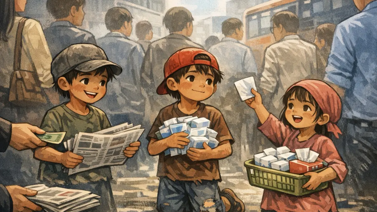 Ilustrasi pekerja anak. (Radar Surabaya)