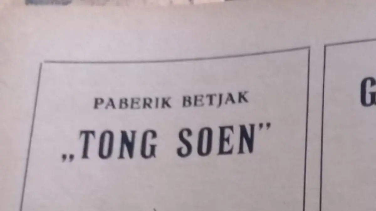 Dokumen lama pabrik becak Tong Soen di Jalan Tepekong (kini Jalan Coklat) Surabaya. (Hurek/Radar Surabaya) 
