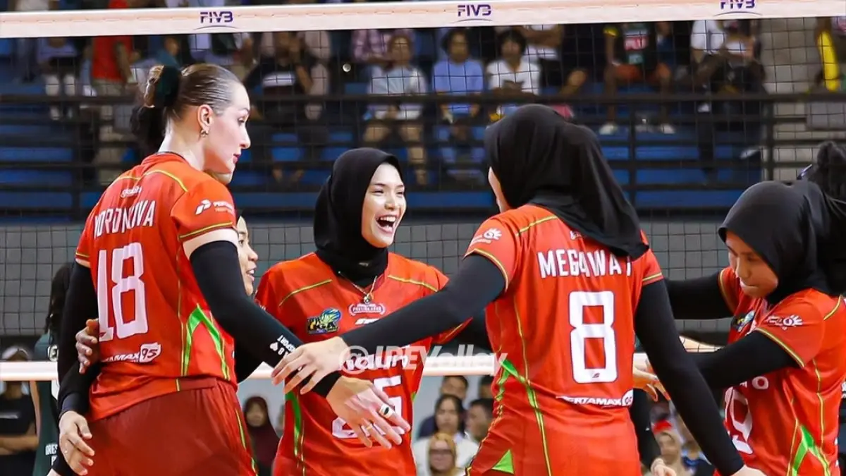 Megawati Hangestri Pertiwi dan kawan-kawan raih gelar perdana Proliga. (Instagram) 