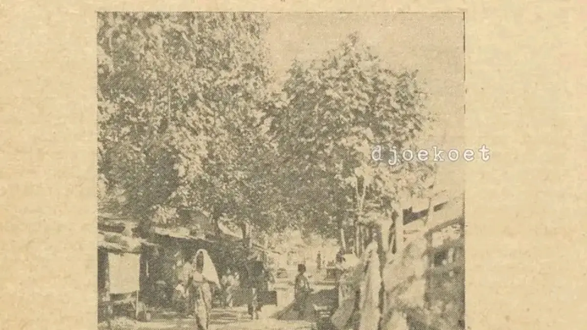 Suasana kampung Sidonipah, Surabaya Utara, pada tahun 1940. (Majalah Sin Po)