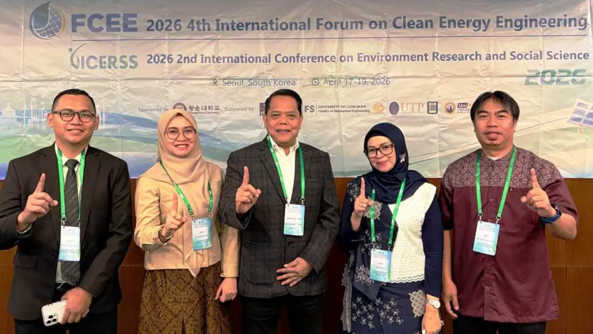 APRESIASI: Universitas Negeri Surabaya (Unesa) berpartisipasi aktif dalam ajang Forum on Clean Energy Engineering (FCEE) 2026 yang digelar di Seoul, Korea Selatan, 18 April 2026.