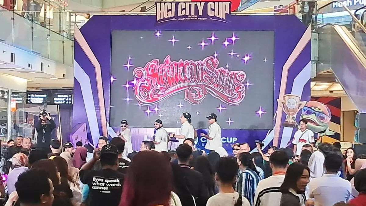 MERIAH: Higgs Games Island (HGI) resmi membuka rangkaian HGI City Cup 2026 Surabaya Fest pada 26 April dengan suasana meriah di Grand City Mall Surabaya.