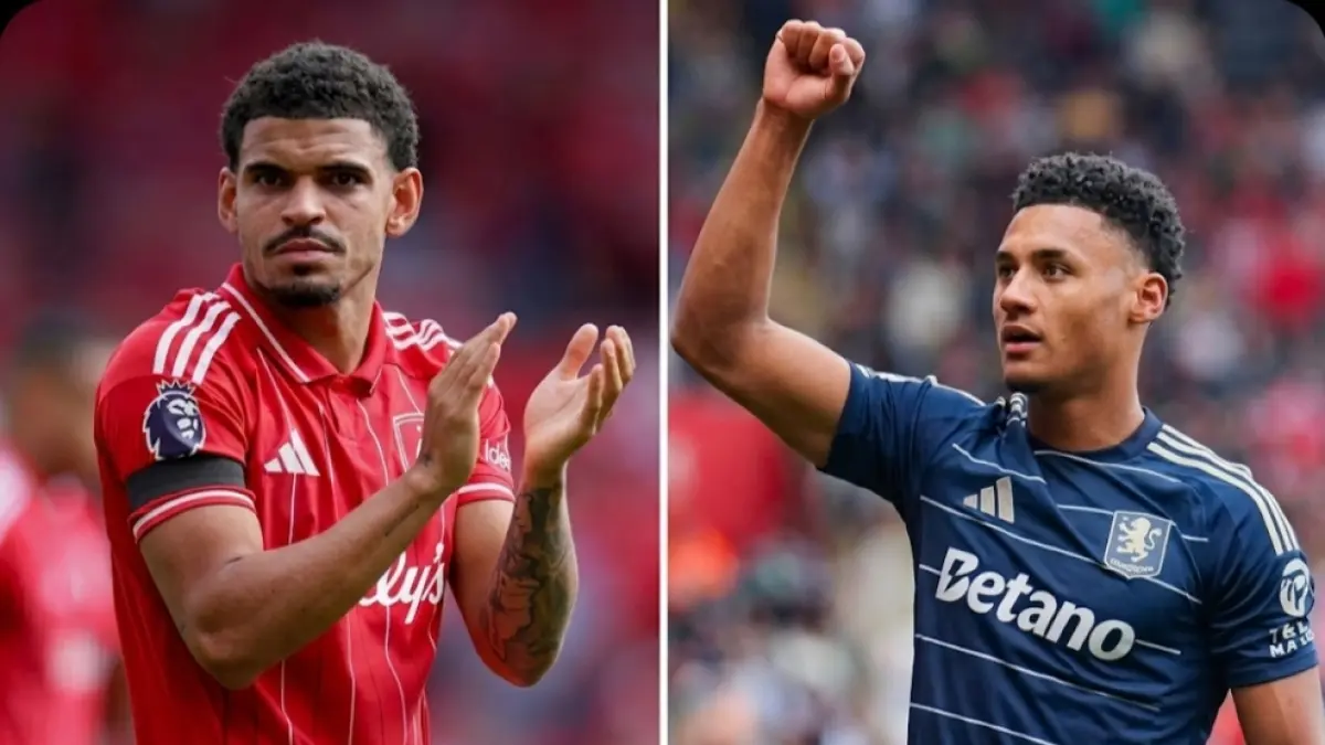 Adu tajam Morgan Gibbs-White (kiri) dan Olie Watkins. (AI) 