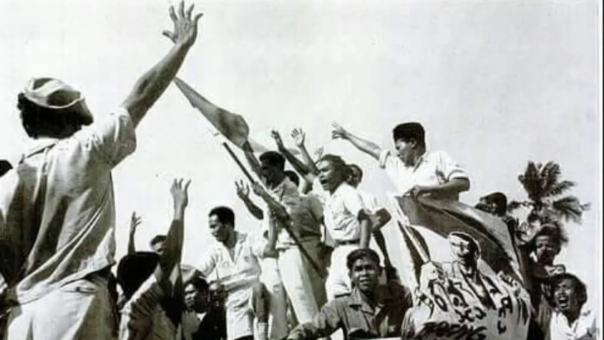 Rakyat Surabaya siap berperang melawan pasukan sekutu pada 10 November 1945. (IST)