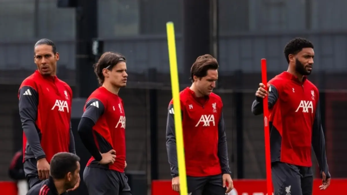 Latihan terakhir Liverpool jelang menghadapi Manchester United di Old Trafford. (Liverpoolfc)