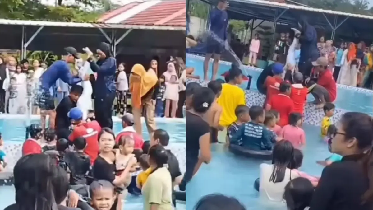 Siswi SD di Pemalang meninggal dunia setelah tenggelam di kolam renang Desa Lodaya saat dilakukan pertolongan. (Instagram/@indonesia__today)