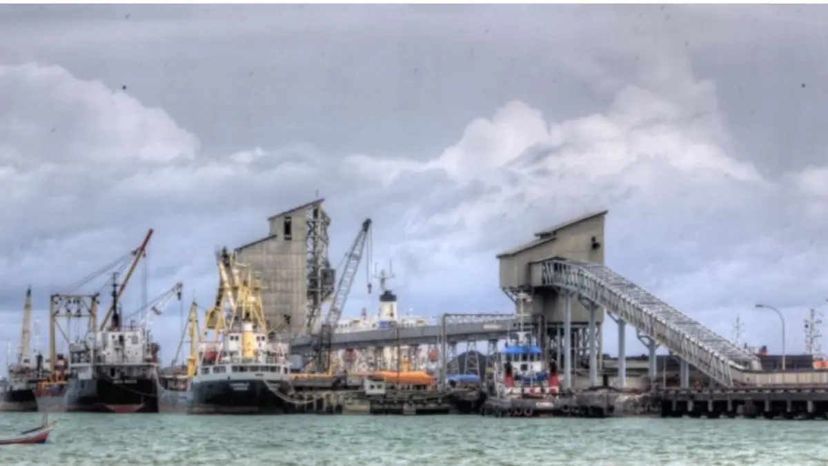 Proyek pengembangan dermaga dan fasilitas produksi PT Semen Indonesia (Persero) Tbk (SIG) di Pabrik Tuban, Jawa Timur. (ANTARA/HO-SIG) 