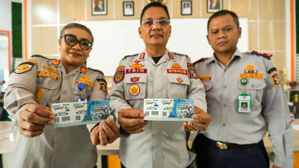 Pemkot Surabaya resmi menerapkan voucher parkir sebagai bagian dari digitalisasi sistem parkir. (HUMAS PEMKOT SURABAYA)