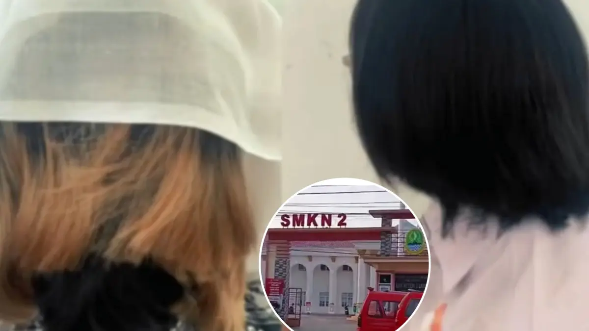 Sejumlah siswi SMKN 2 Garut dipotong secara paksa rambutnya oleh guru BK. (Instagram)