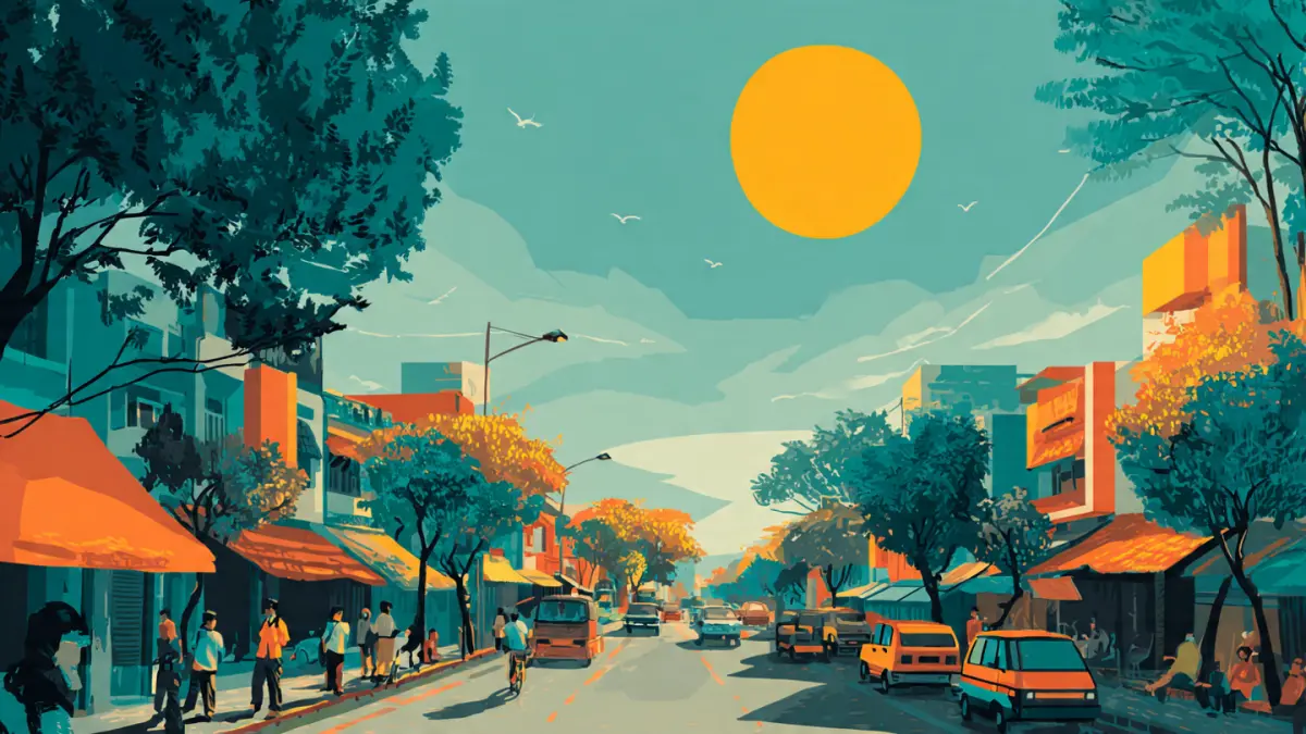 Ilustrasi cuaca cerah. (AI) 