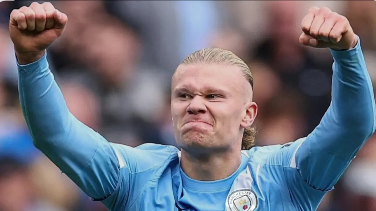 Erling Haaland jadi andalan Manchester City saat jamu Brentford. (BBC) 