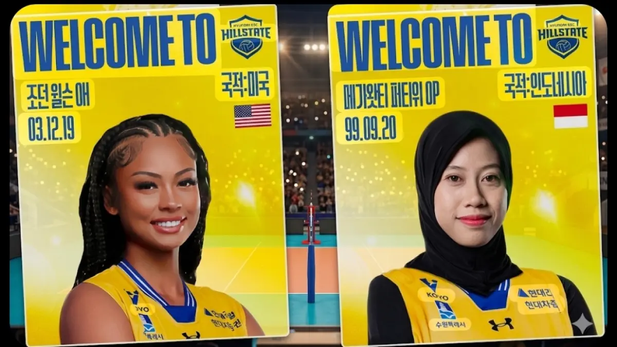 Duet baru Hyundai Hillatate, Jordan Wilson dan Megawati Hangestri Pertiwi. (Instagram) 