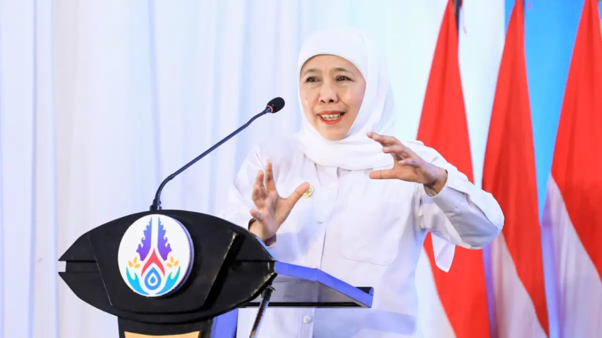 KOMITMEN: Gubernur Jatim, Khofifah Indar Parawansa, memastikan Pemprov perkuat pengendalian inflasi dan kedaulatan pangan lewat EPIK.(IST/RADAR SURABAYA)
