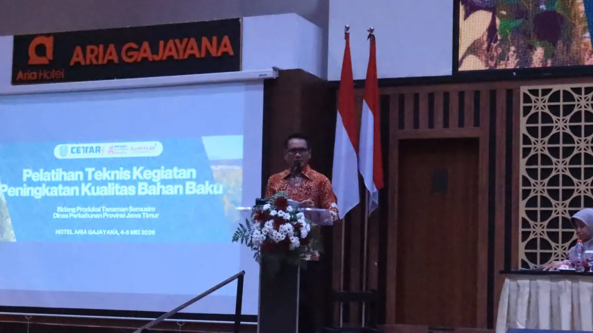 PELATIHAN: Plt Kepala Dinas Perkebunan Provinsi Jatim, Dr. Ir. Heru Suseno, MT.  saat kegiatan PKBB di Kota Malang.(IST/RADAR SURABAYA)