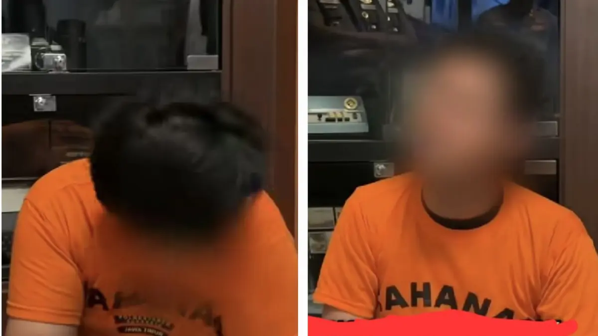 DIRINGKUS: Dua pelaku curanmor di Surabaya ditangkap Polsek Sukolilo usai diajak COD korban sambil mengajak polisi.(IST/RADAR SURABAYA)